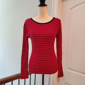Large Red and Black Longsleeves Top